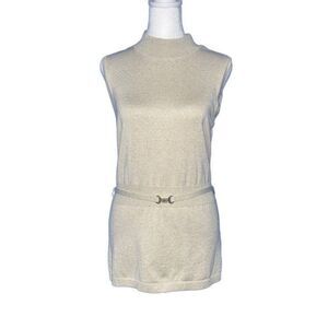 White House‎ Black Market gold sleeveless top medium